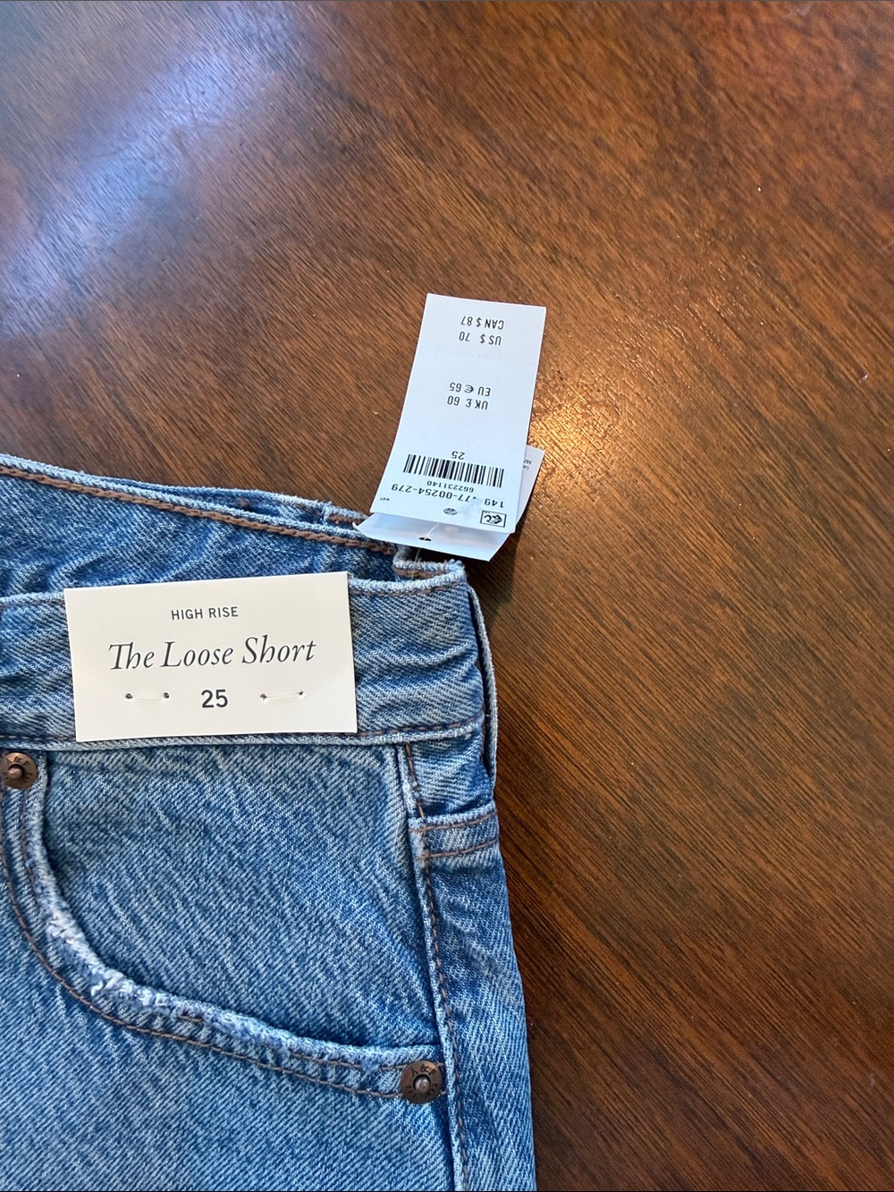 Abercrombie & Fitch Light Blue Denim Frayed-Hem Shorts - Picture 6 of 6